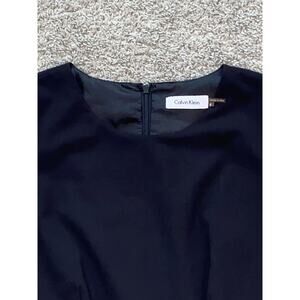 Calvin Klein Midi Pencil Lined Sleeveless Dress Size 6 Black